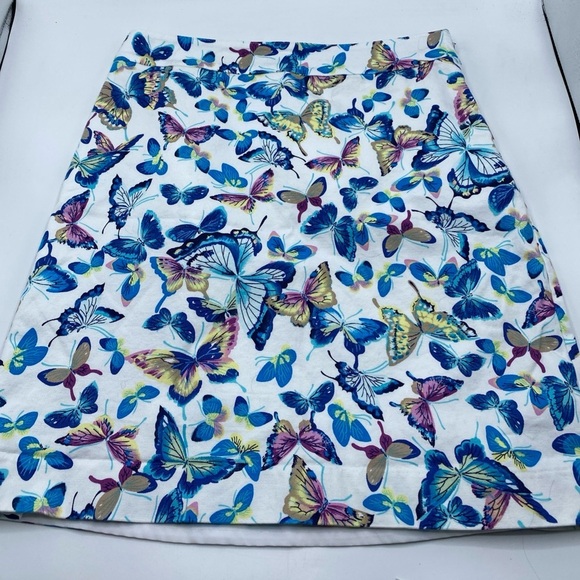 Talbots Dresses & Skirts - Botanical Butterfly A line Skirt Lined All Over Print Fairy Artsy Talbots 2